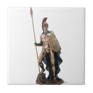 ARES GREEK WARRIOR GOD STATUE TILE