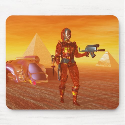 ARES IN THE DESERT OF HYPERION MOUSE PAD