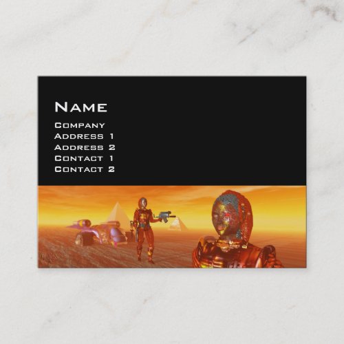 ARES IN THE DESERT OF HYPERION Science Fiction Business Card