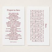 Ares Prayer Card (Front & Back)