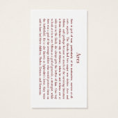 Ares Prayer Card (Back)