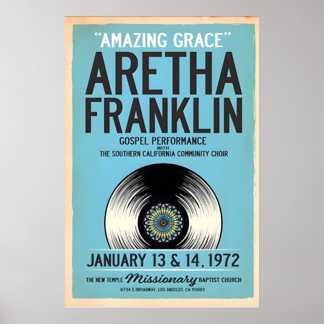 Aretha Franklin, Amazing Grace, Original Print (Front)