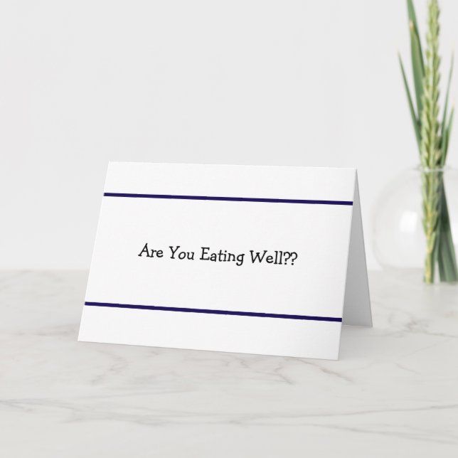 AreYouEatingWell? Card (Front)