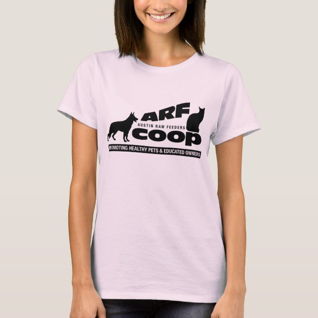 ARF Co-op black on white T-Shirt (Front)