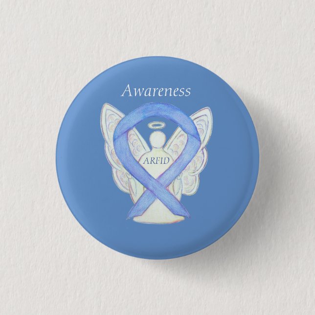 ARFID (Eating Disorder) Awareness Ribbon Angel Pin (Front)