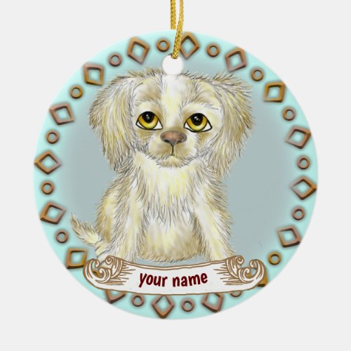 Arfy Dog custom name  Ceramic Ornament