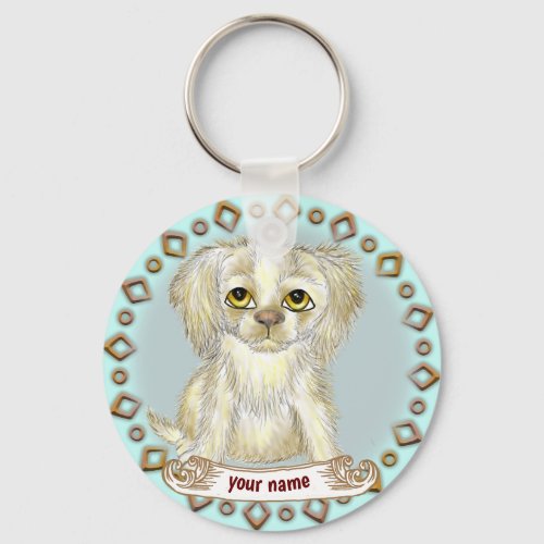 Arfy Dog custom name  Keychain