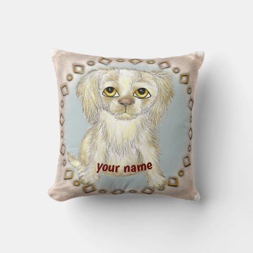 Arfy Dog custom name  Throw Pillow