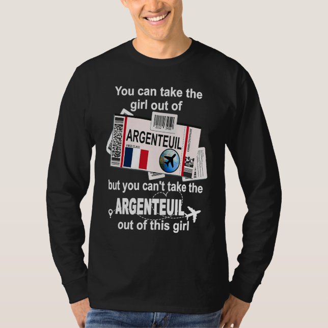 Argenteuil Boarding Pass  Argenteuil Girl  Argente T-Shirt (Front)