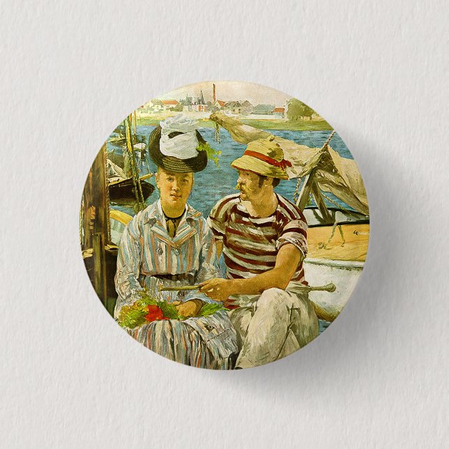 Argenteuil Edouard Manet   Button (Front)