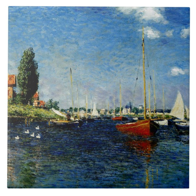 Argenteuil, famous painting, ceramic tile (Front)