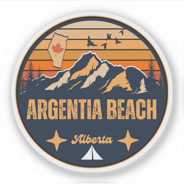  Argentia Beach, Alberta Sticker (Front)
