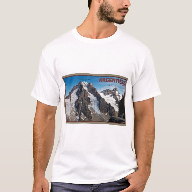 Argentiere - View from Grands Montets T-Shirt (Front)
