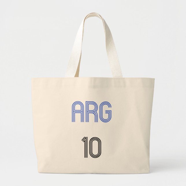 Argentina 10 design! large tote bag (Front)