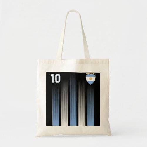 Argentina 10 Soccer Jersey Argentina Football Fan  Tote Bag