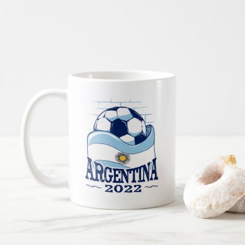 ARGENTINA 2022 ARGENTINA FLAG SOCCER COFFEE MUG