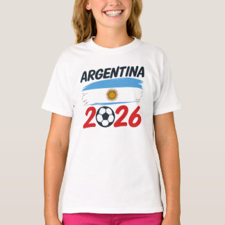 Argentina 2026 Soccer Fan Design Flag Colors T-Shirt