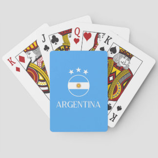 Argentina 2 White 3 stars Poker Cards