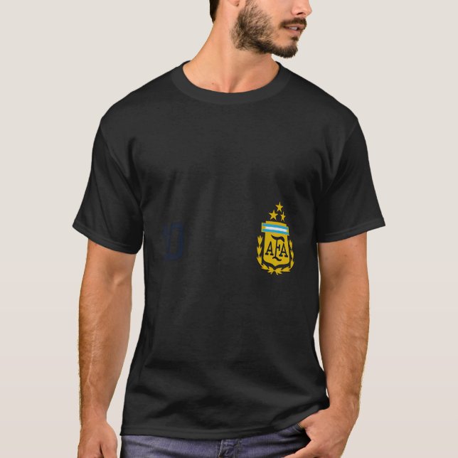 Argentina 3 Stars Argentinian Flag Three Stars 10  T-Shirt (Front)