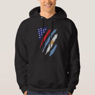 Argentina American Grown Flag USA Patriot Heritage Hoodie