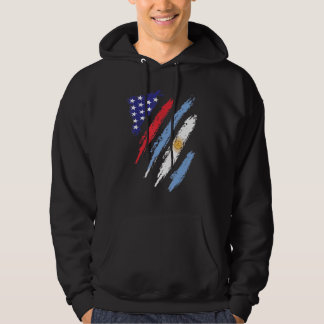 Argentina American Grown Flag USA Patriot Heritage Hoodie