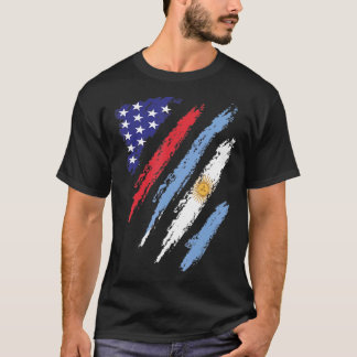 Argentina American Grown Flag USA Patriot Heritage T-Shirt