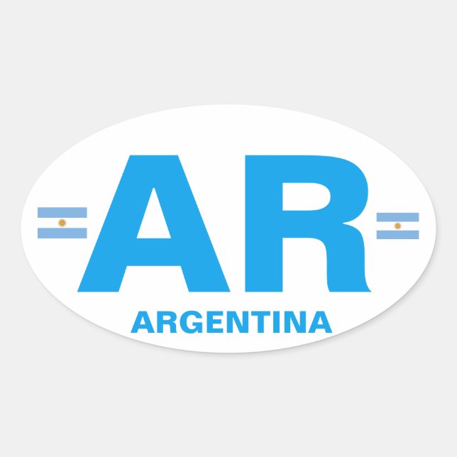 Argentina AR Euro-style Oval Sticker (Front)