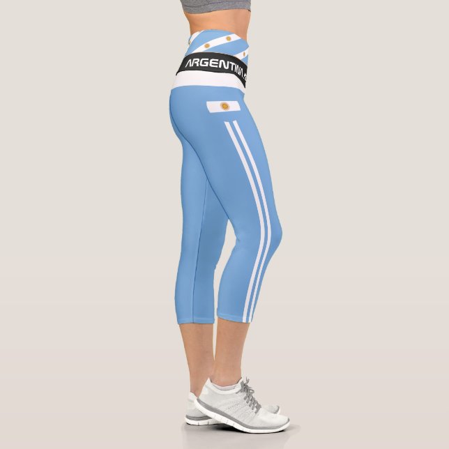 Argentina & Argentina Flag fashion, Fitness, Sport Capri Leggings (Right)