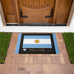 Argentina & Argentina Flag house /sports Welcome Doormat