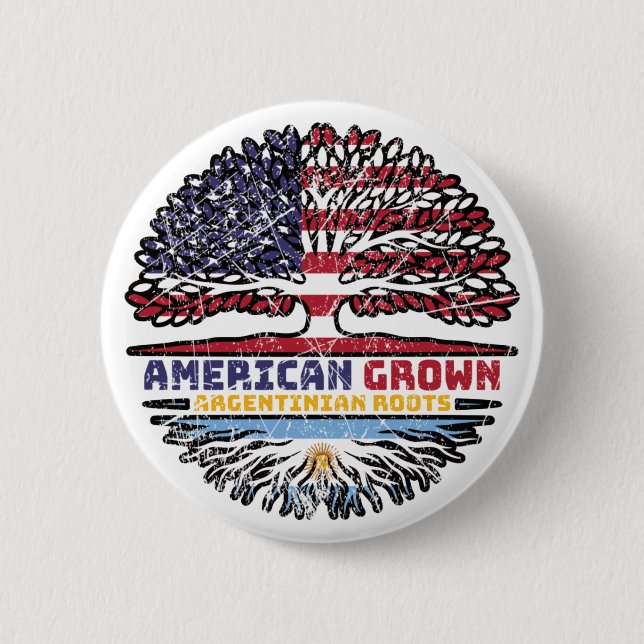 Argentina Argentine Argentinian US USA America Button (Front)