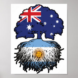 Argentina Argentine Australian Australia Tree Root Poster