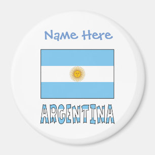 Argentina Argentine Flag Blue Personalization  Magnet