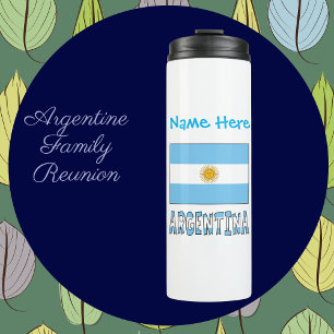 Argentina Argentine Flag Blue Personalization Thermal Tumbler