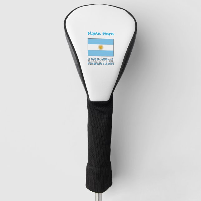 Argentina Argentine Flag Blue Personalized  Golf Head Cover (Front)