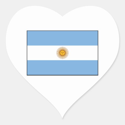 Argentina _ Argentine Flag Heart Sticker