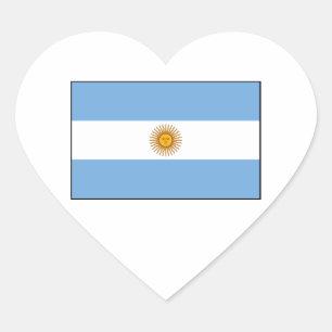 Argentina - Argentine Flag Heart Sticker