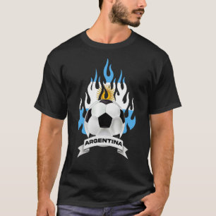 Argentina Argentinean Flag Football Soccer Ball  P T-Shirt