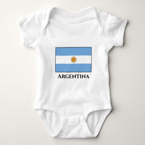 Argentina Argentinian Flag Baby Bodysuit