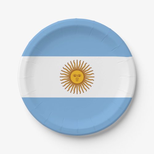 Argentina Argentinian Flag Paper Plates