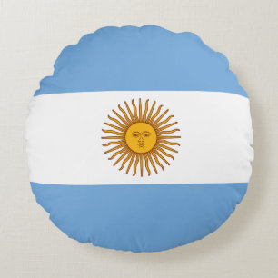 Argentina (Argentinian) Flag Round Pillow