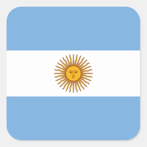 Argentina Argentinian Flag Square Sticker
