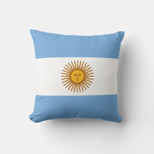Argentina Argentinian Flag Throw Pillow