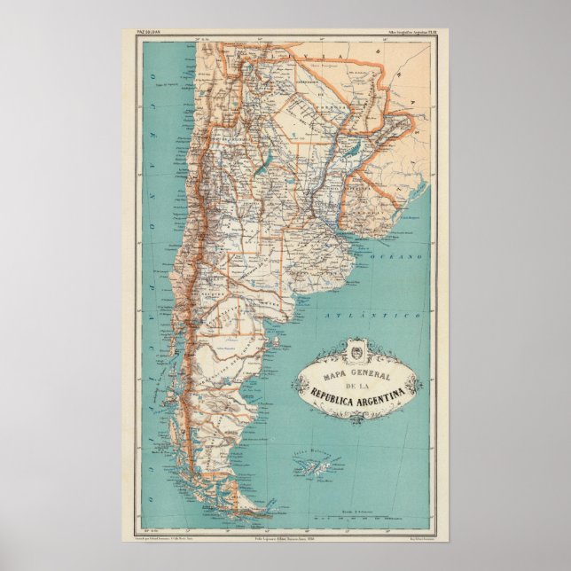 Argentina Atlas Poster (Front)