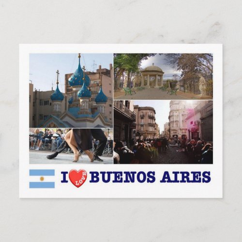 Argentina _ Buenos Aires _ I love _ Postcard