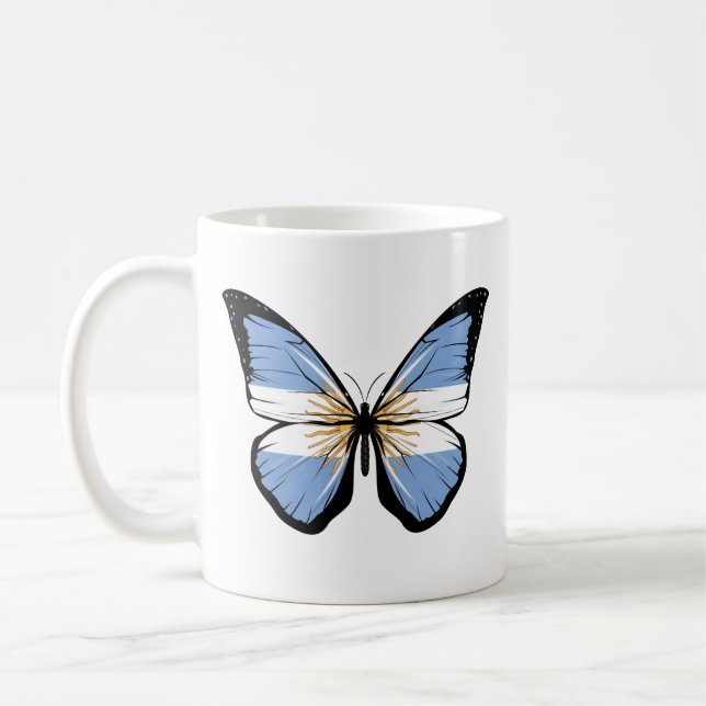 Argentina Butterfly Flag Coffee Mug (Left)