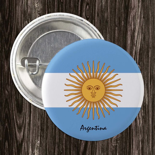 Argentina button, patriotic Argentina Flag Button (Creator Uploaded)