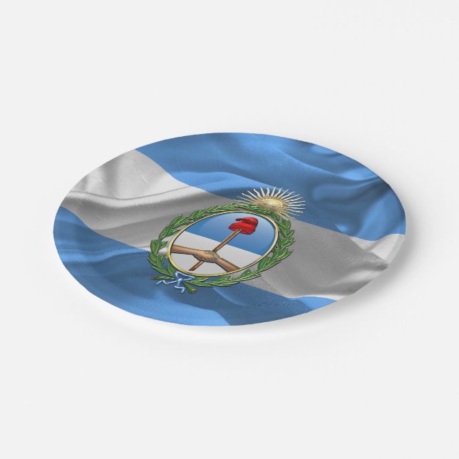Argentina Coat of arms Paper Plates (Angled)