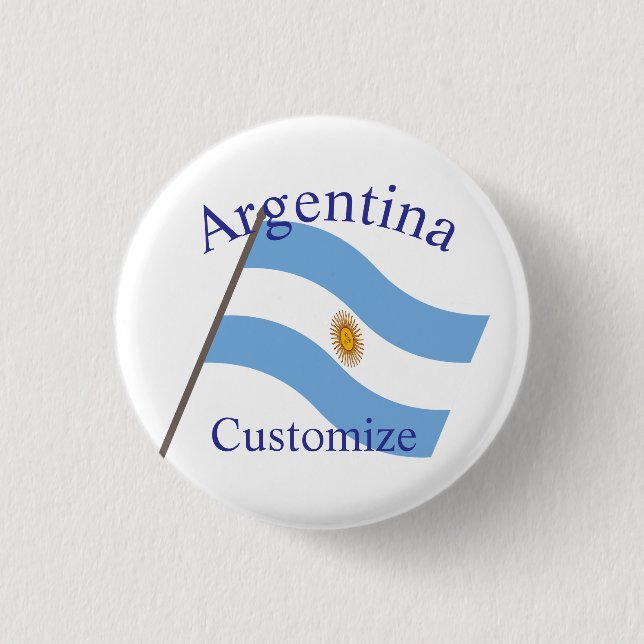 Argentina Country Flag Thunder_Cove Button (Front)