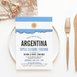 Argentina Cuisine | Party Flag White Invite