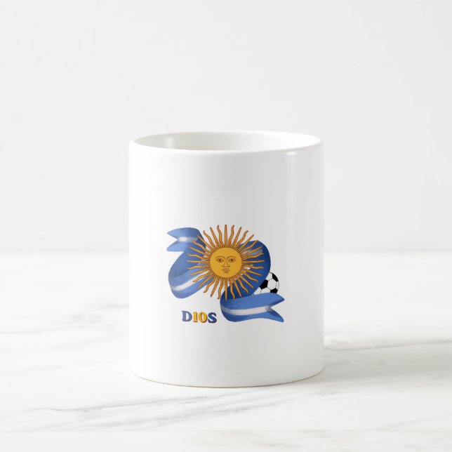 Argentina D10S Soccer Legend Artistic Coffee Mug (Center)